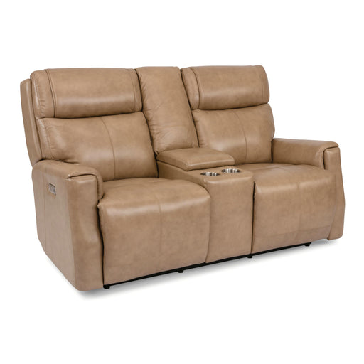 Flexsteel Holton Power Reclining Leather Match Loveseat 1836-64PH 355-80 IMAGE 2