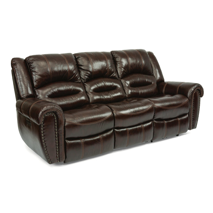 Flexsteel Town Power Reclining Leather Match Sofa 1010-62PH 048-62 IMAGE 2