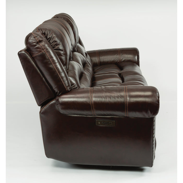 Flexsteel Town Power Reclining Leather Match Sofa 1010-62PH 048-62 IMAGE 4