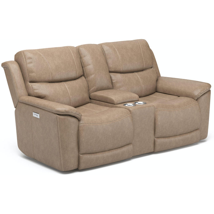 Flexsteel Cade Power Reclining Leather Match Loveseat 1183-64PH 637-80 IMAGE 1