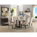 Acme Furniture Gerardo Dining Table with Marble Top and Trestle Base 60820 IMAGE 2