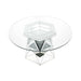 Acme Furniture Round Noralie Dining Table with Glass Top and Pedestal Base 72145 IMAGE 2