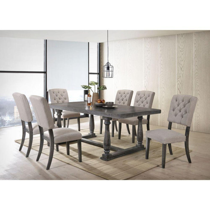 Acme Furniture Bernard Dining Table with Trestle Base 66190 IMAGE 5