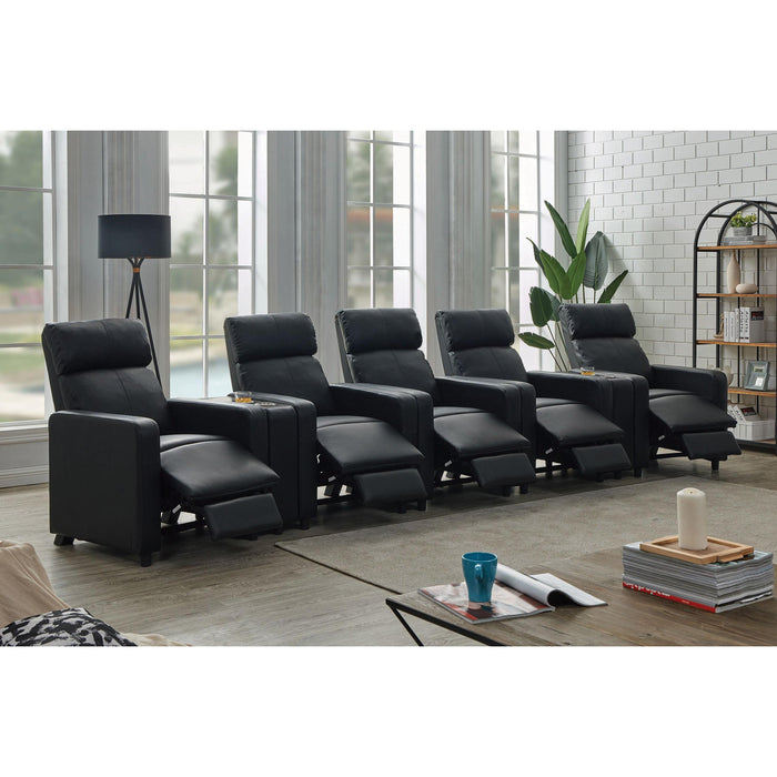 Coaster Furniture Toohey Leatherette Reclining Home Theater Seating 600181/600182/600181/600181/600181/600182/600181 IMAGE 2