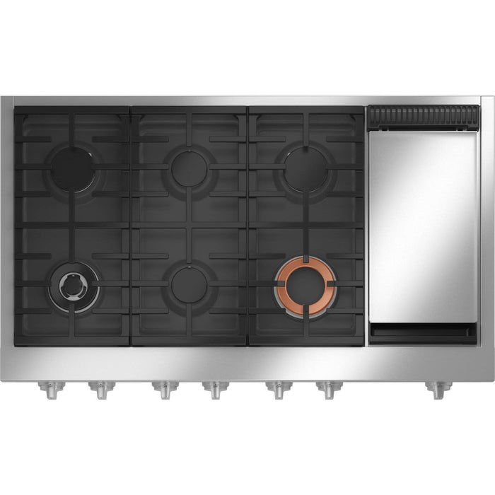 Café 48-inch Built-in Gas Rangetop with Griddle CGU486P3TD1 IMAGE 2