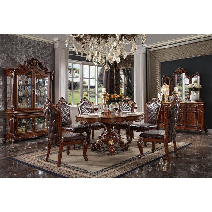 Acme Furniture Picardy Dining Table with Pedestal Base 68225 IMAGE 4