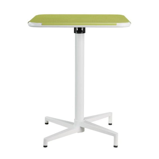 Acme Furniture Square Olson Dining Table with Metal Top and Pedestal Base 72090 IMAGE 2