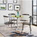 Acme Furniture Square Olson Dining Table with Metal Top and Pedestal Base 72090 IMAGE 9