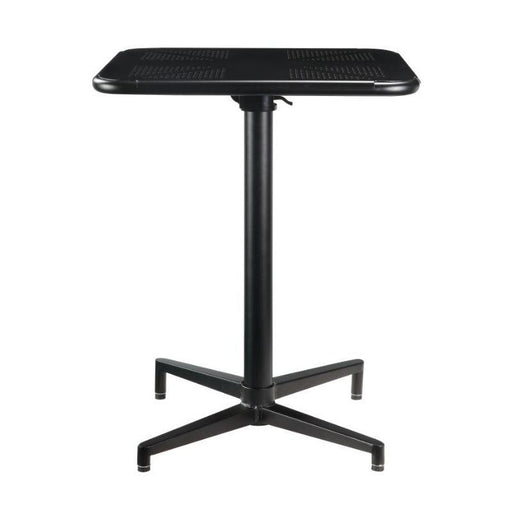 Acme Furniture Square Olson Dining Table with Metal Top and Pedestal Base 72095 IMAGE 2