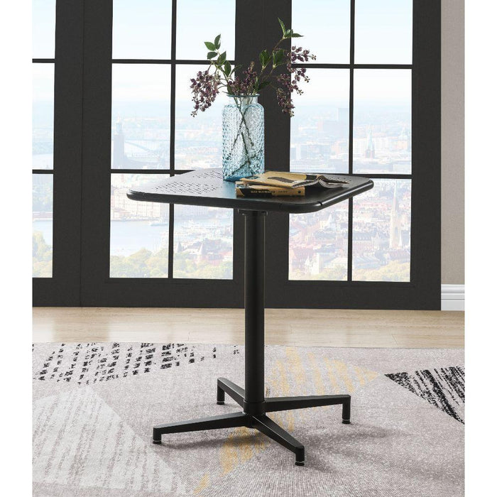 Acme Furniture Square Olson Dining Table with Metal Top and Pedestal Base 72095 IMAGE 8