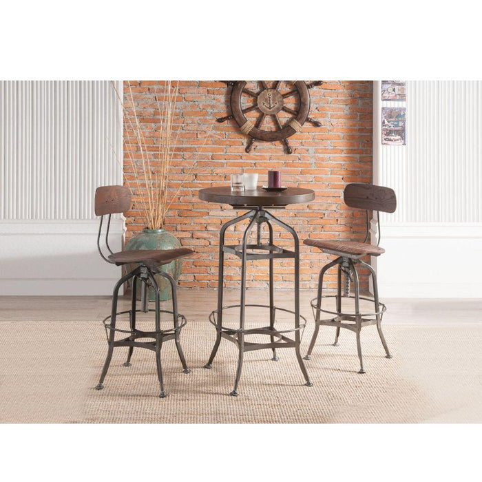 Acme Furniture Round Kaeso Pub Height Dining Table 72380 IMAGE 3