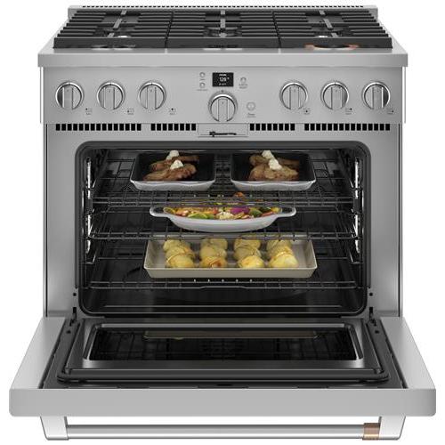 Café 36-inch Freestanding Dual-Fuel Range with 6 Burners C2Y366P2TS1 IMAGE 3