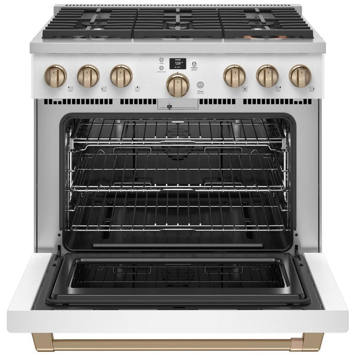 Café 36-inch Freestanding Gas Range with WI-FI Connect CGY366P4TW2 IMAGE 2