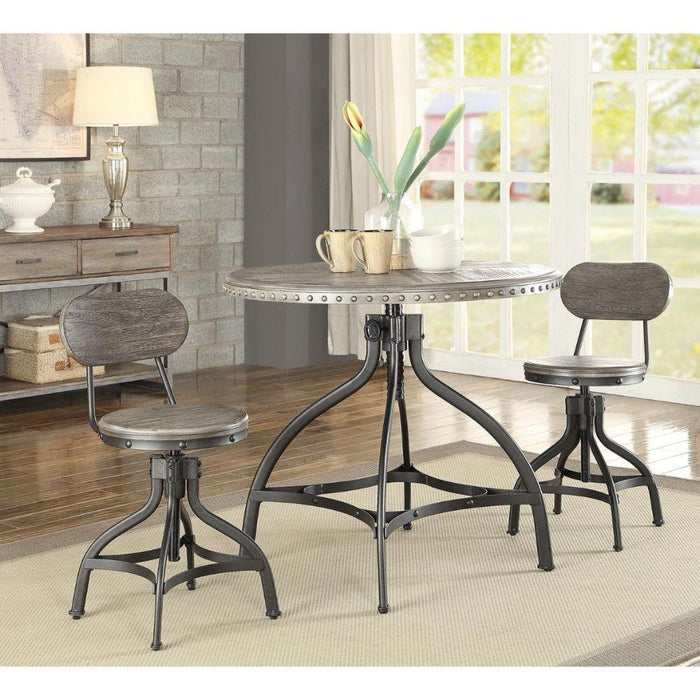 Acme Furniture Fatima 3 pc Counter Height Dinette 73130 IMAGE 2