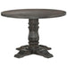 Acme Furniture Round Leventis Dining Table with Pedestal Base 74640 IMAGE 1