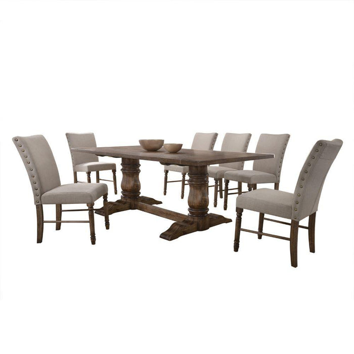 Acme Furniture Leventis Dining Table with Trestle Base 74655 IMAGE 2