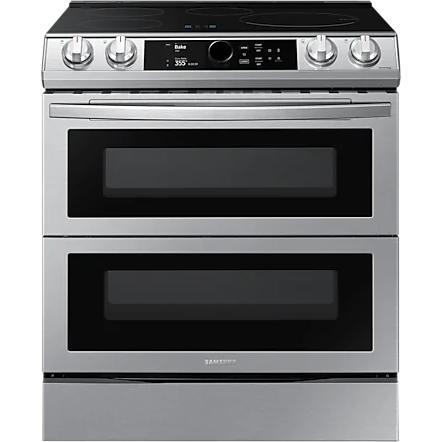 Samsung 30-inch Slide-in Electric Induction Range with WI-FI Connect NE63T8951SS/AA IMAGE 1