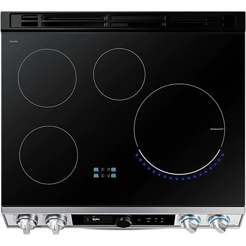 Samsung 30-inch Slide-in Electric Induction Range with WI-FI Connect NE63T8911SS/AA IMAGE 5