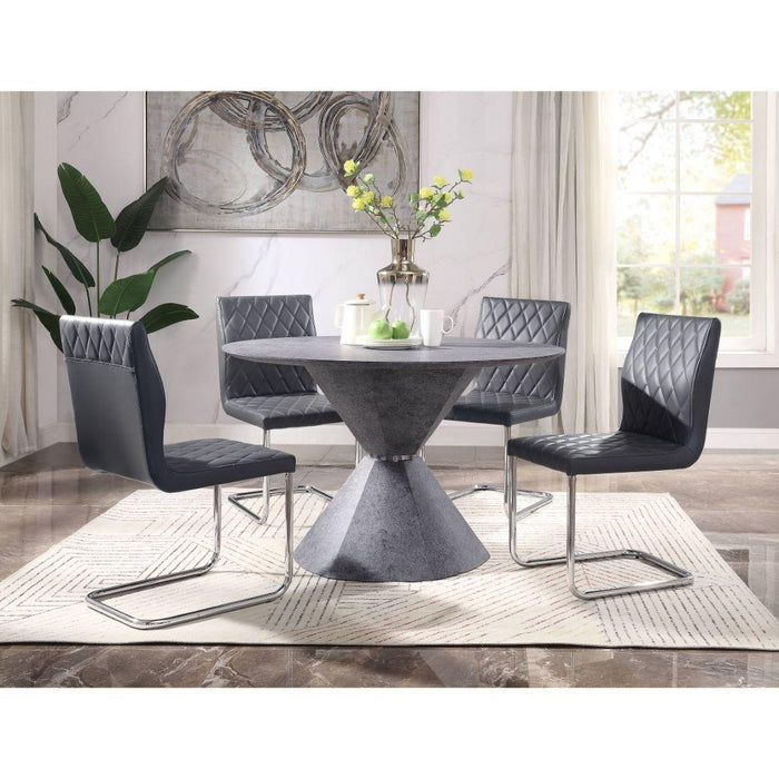 Acme Furniture Round Ansonia Dining Table with Pedestal Base 77830 IMAGE 3