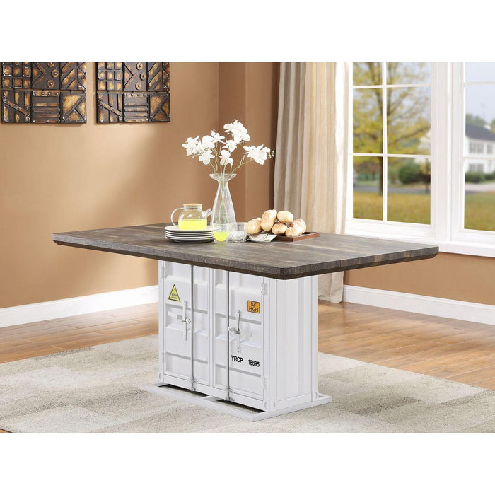 Acme Furniture Cargo Dining Table with Pedestal Base 77880 IMAGE 4