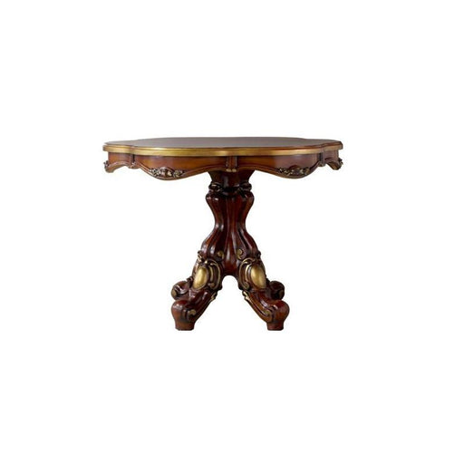 Acme Furniture Round Picardy Counter Height Dining Table with Pedestal Base 78220 IMAGE 2