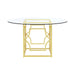 Coaster Furniture Round Starlight Dining Table with Glass Top and Pedestal Base 192641/CP54RD-10 IMAGE 2