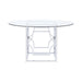 Coaster Furniture Round Starlight Dining Table with Glass Top and Pedestal Base 192561/CP54RD-10 IMAGE 2