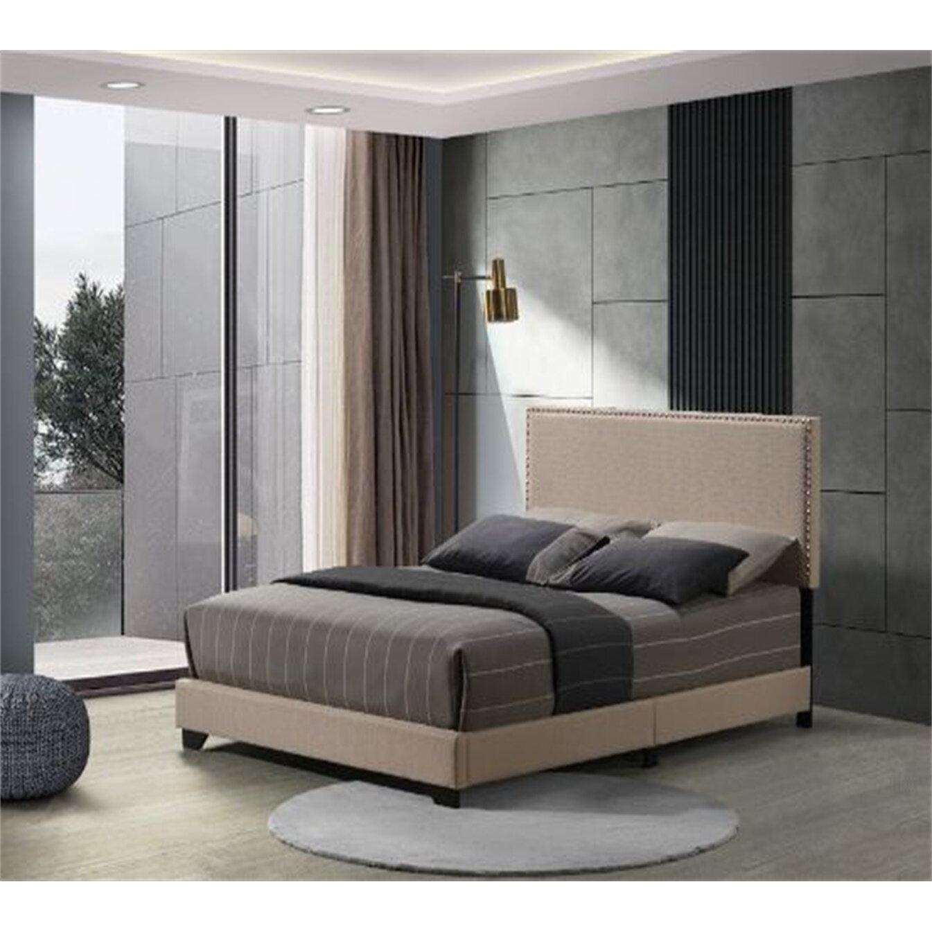 Acme Furniture Leandros Queen Upholstered Panel Bed 27420Q