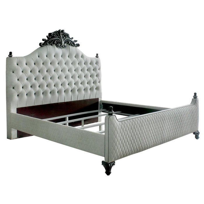 Acme Furniture House Delphine Queen Upholstered Panel Bed 28850Q IMAGE 2