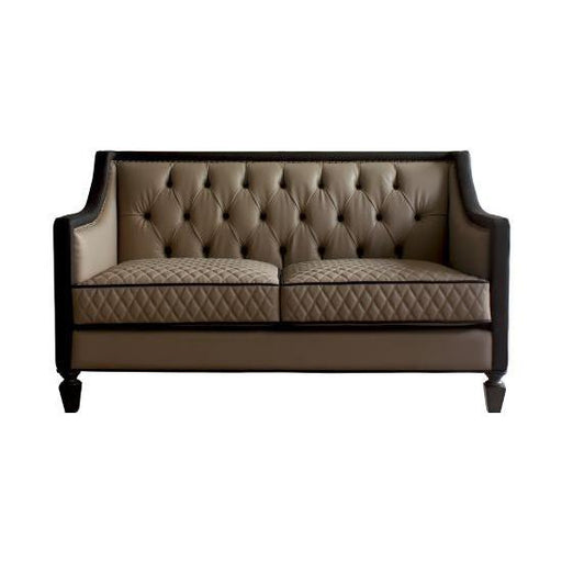 Acme Furniture House Beatrice Stationary Polyurethane Loveseat 58816 IMAGE 1