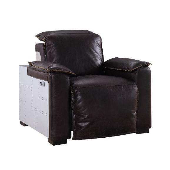 Acme Furniture Nernoss Power Leather Recliner 59943 IMAGE 5