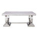 Acme Furniture Zander Dining Table with Faux Marble Top and Trestle Base 68250 IMAGE 2