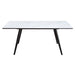 Acme Furniture Caspian Dining Table with Faux Marble Top 74010 IMAGE 1