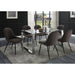 Acme Furniture Abraham Dining Table with Glass Top and Pedestal Base 74015 IMAGE 4