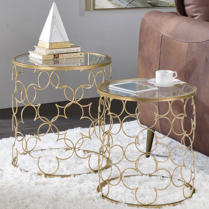 Acme Furniture Flowie Nesting Tables 82342 IMAGE 1