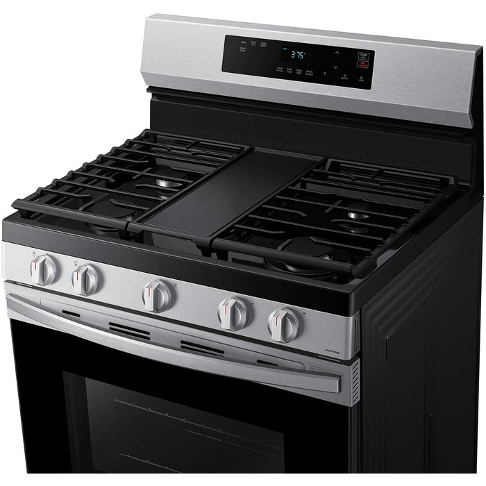 Samsung 30-inch Freestanding Gas Range with Wi-Fi Connect NX60A6111SS/AA IMAGE 5