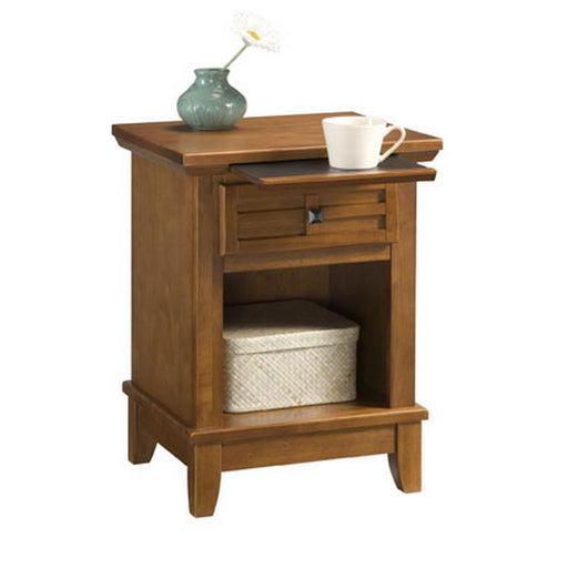 Homestyles Furniture Arts & Crafts 1-Drawer Nightstand 5180-42 IMAGE 1