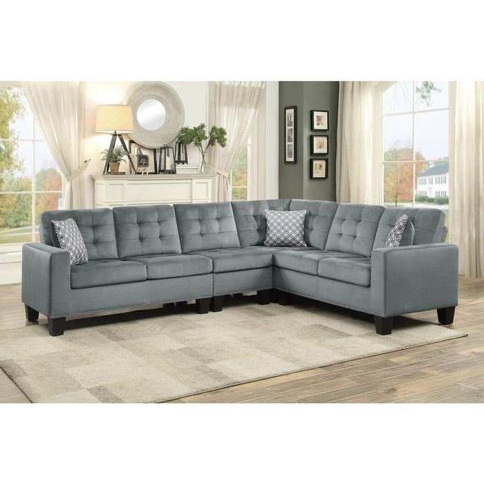 Homelegance Lantana Fabric 4 pc Sectional 9957GY-SC* IMAGE 4