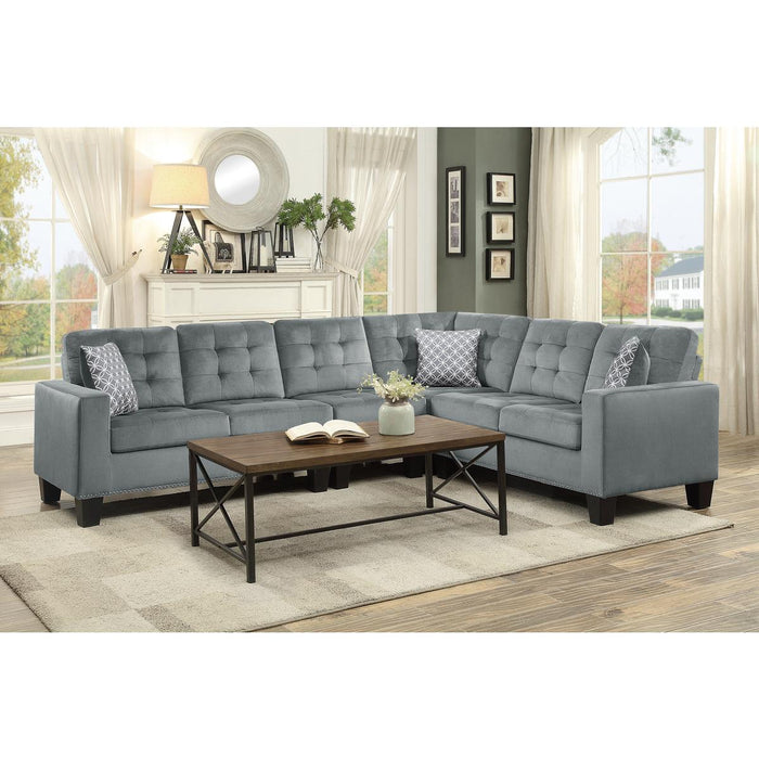 Homelegance Lantana Fabric 4 pc Sectional 9957GY-SC* IMAGE 5