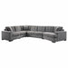 Homelegance Logansport Fabric 4 pc Sectional 9401GRY*42LRU IMAGE 1