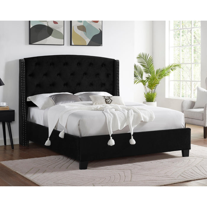 Crown Mark Eva King Upholstered Platform Bed 5111BK-K-HBFB/5111BK-KQ-RAIL IMAGE 5