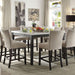 Acme Furniture Square Nolan Counter Height Dining Table with Marble Top 72855 IMAGE 1