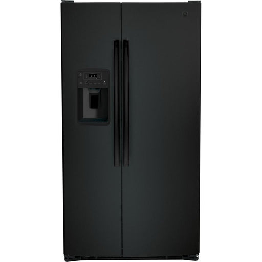 GE 36-inch, 25.3 cu. ft. Side-by-Side Refrigerator with Water and Ice Dispenser GSS25GGPBB IMAGE 1