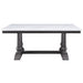 Acme Furniture Yabeina Dining Table with Faux Marble Top and Trestle Base 73265 IMAGE 1