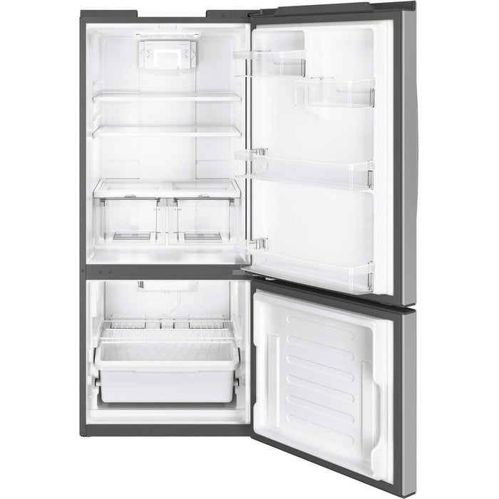 GE 30-inch, 21 cu.ft. Freestanding Bottom Freezer with LED Lighting GBE21DYKFS IMAGE 3