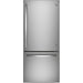 GE 30-inch, 21 cu.ft. Freestanding Bottom Freezer Refrigerator with Interior Ice Maker GDE21EYKFS IMAGE 1