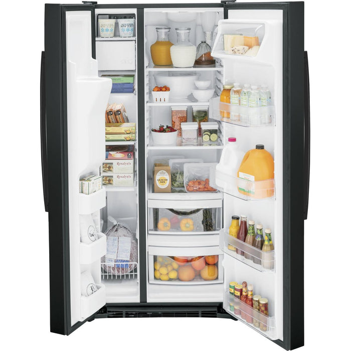 GE 33-inch 23 cu.ft. Freestanding Side-by-Side Refrigerator with LED Lighting GSE23GGPBB IMAGE 5