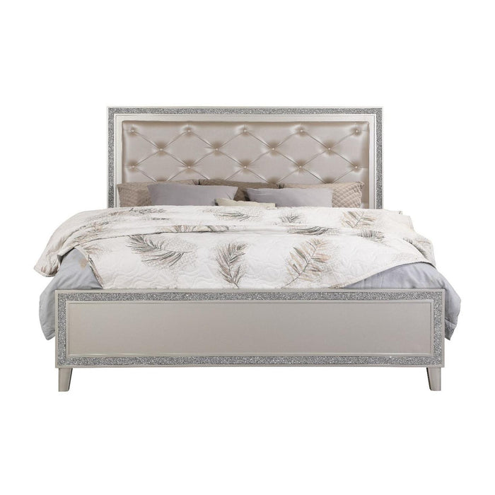 Acme Furniture Sliverfluff California King Upholstered Panel Bed BD00237CK IMAGE 1