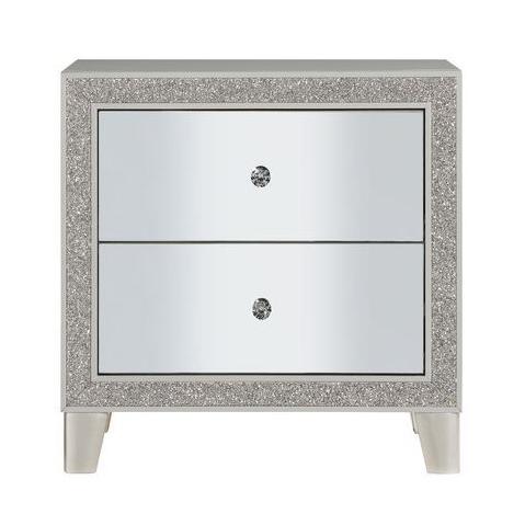 Acme Furniture Sliverfluff 2-Drawer Nightstand BD00243 IMAGE 1