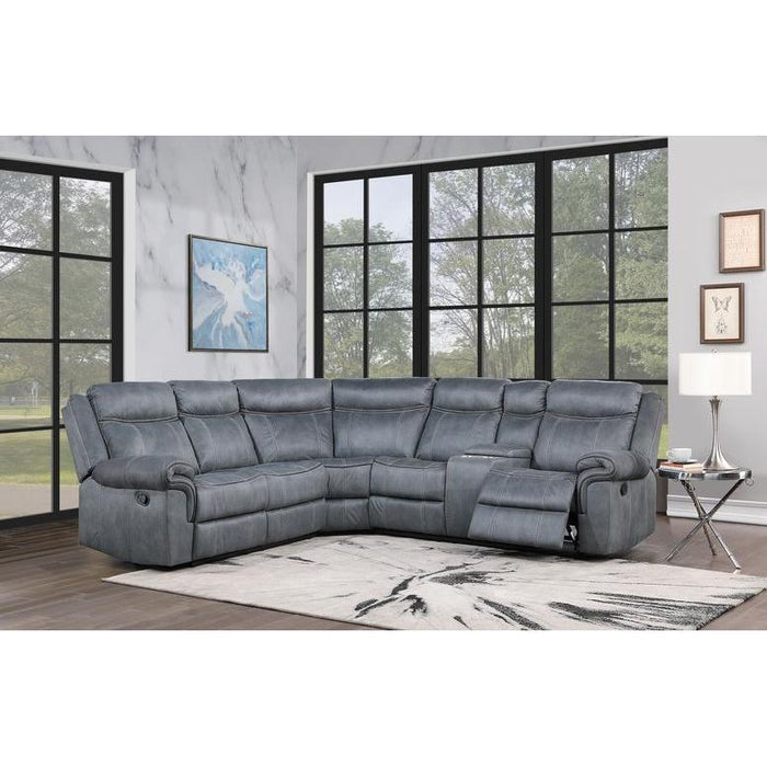 Acme Furniture Dollum Reclining Fabric 3 pc Sectional LV00398 IMAGE 8